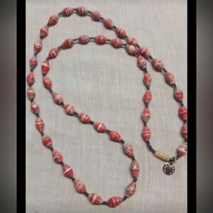 Elegant Red Beaded Necklace